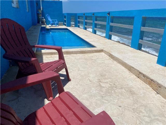 Casita Familiar Con Vista Al Mar Y Piscina Villa Arecibo Kültér fotó